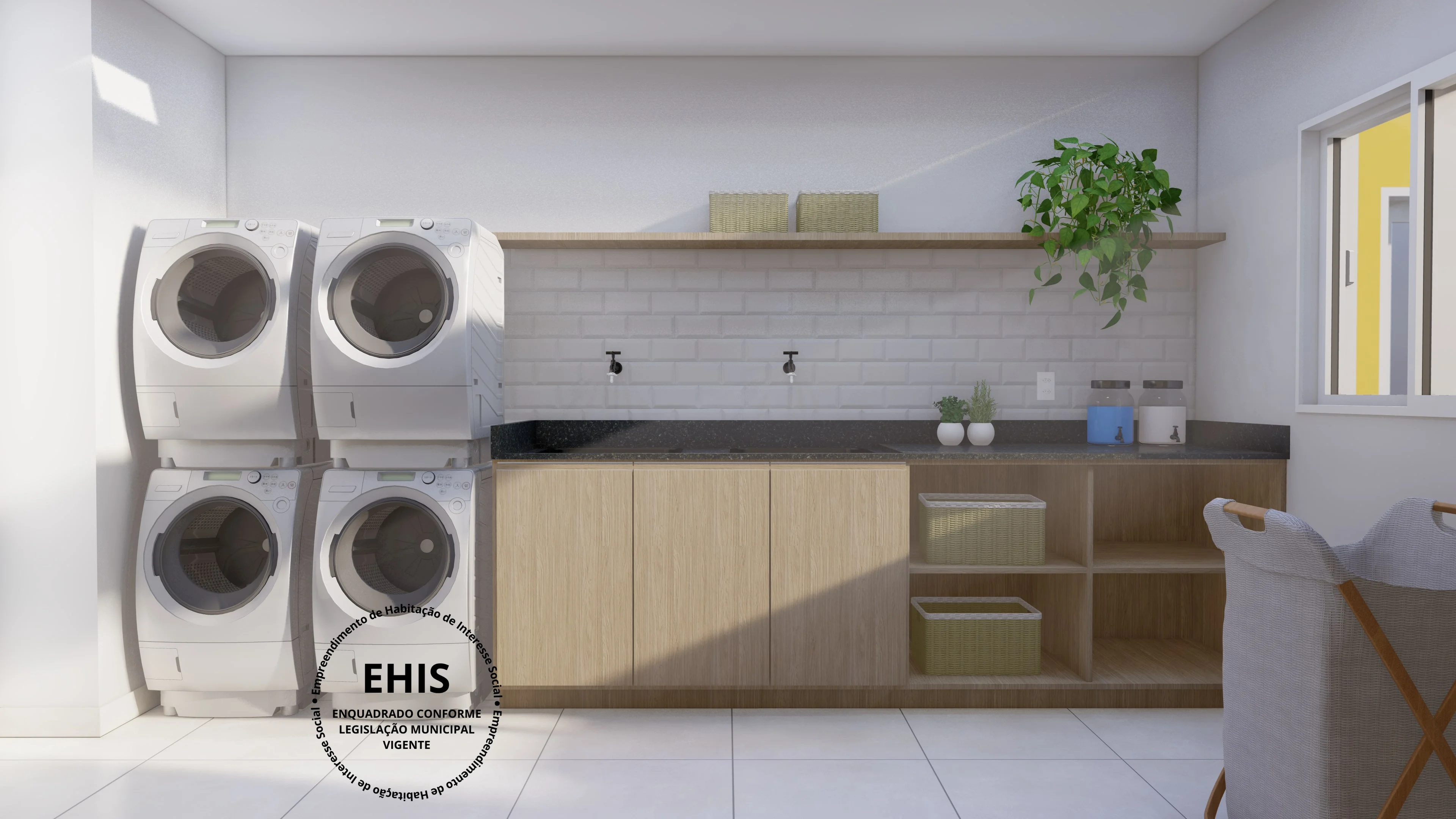 Perspectiva Ilustrada Lavanderia